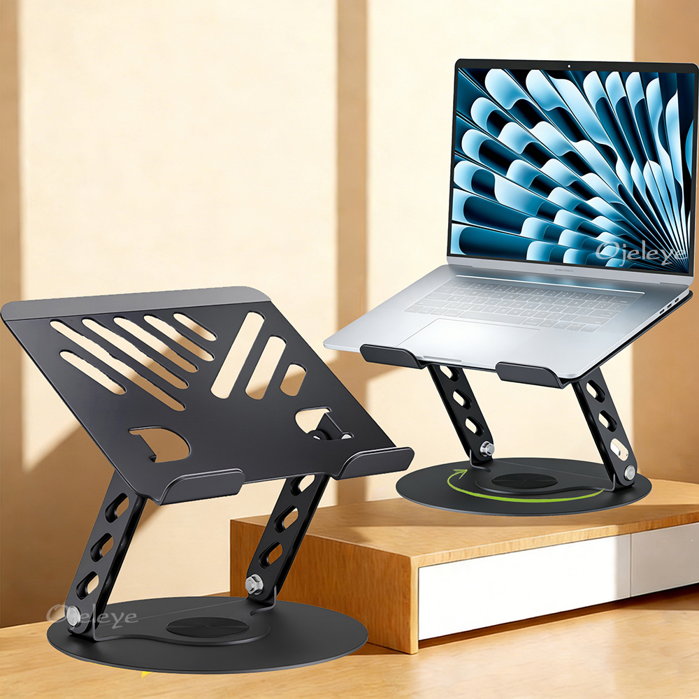 Laptop Cooling Pad - 360 ° ขาตั้งแล็ปท็อปอะลูมิเนียมอัลลอยด์แบบหมุนได้ พับเก็บได้ สำหรับ MacBook